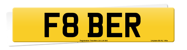 Registration number F8 BER